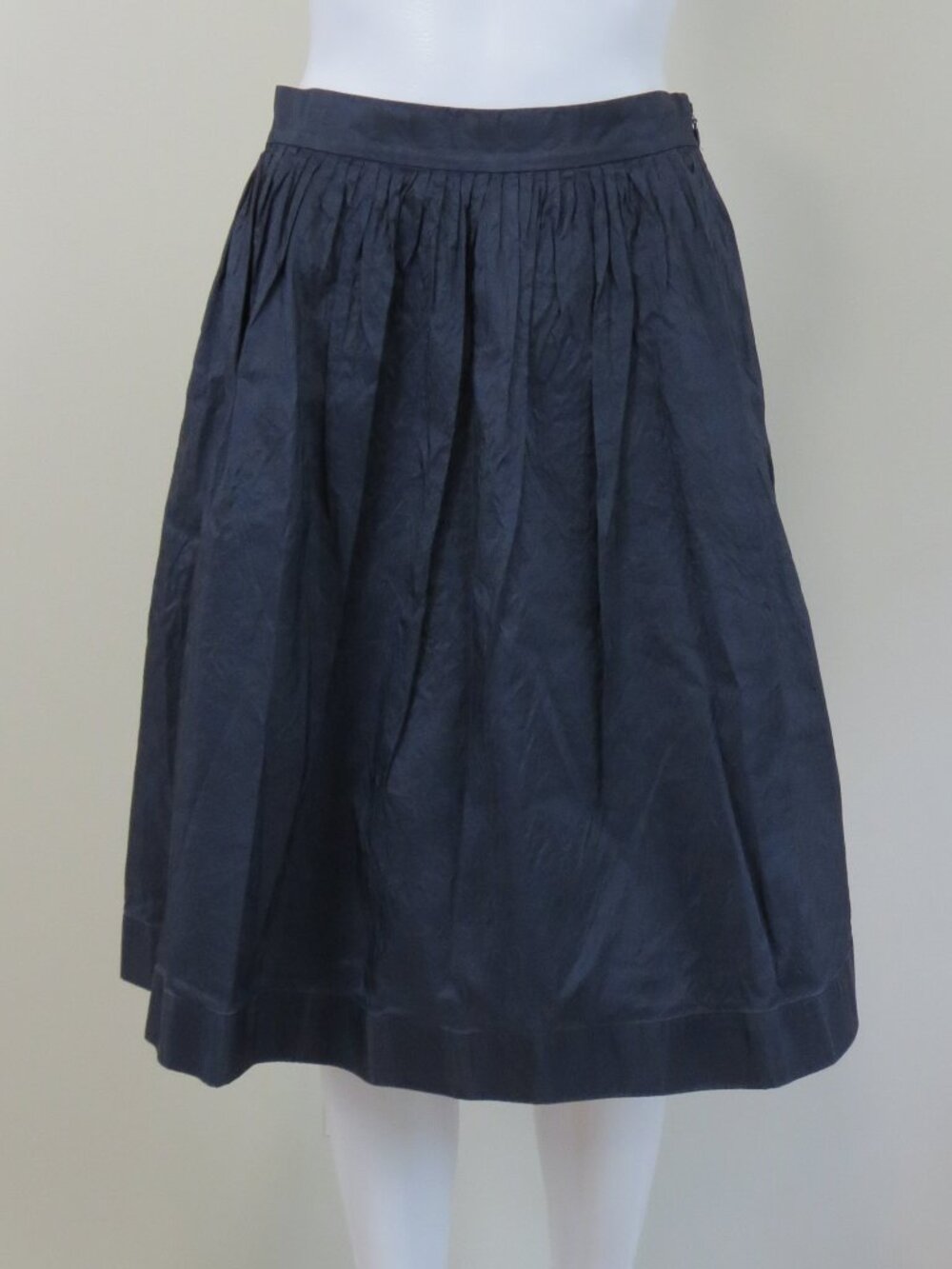 Ralph Lauren Black Label Silk Knee Length Skirt SIZE 6 Navy Blue